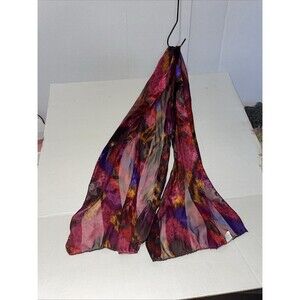 Ladies neck scarf pink purple gold red black burnout Shiny Lightweight fairy 60”